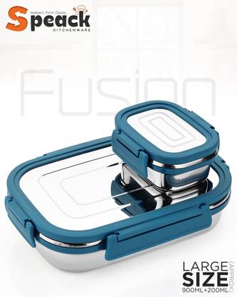 SPEACK Steel Tiffin for Kid 2 Containers Lunch Box  (1000 ml)