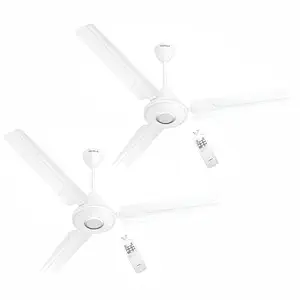 Havells 1200mm Efficiencia Neo BLDC Motor Ceiling Fan | 5 Star with Remote,Upto 65% Energy Saving | High Air Delivery, Winner of National Energy Conservation Award (2021) | (Pack of 2, White)