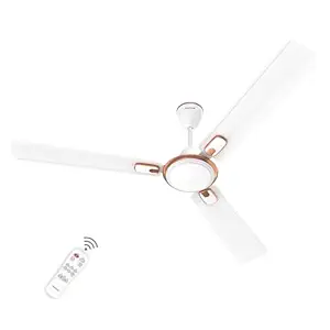 Polycab Zoomer Prime 1200mm 5-Star BLDC, Remote Ceiling fan for home | 100% Copper, High Air Delivery, 6 Speed Setting, Sleep Mode, Reverse Rotation, Boost Technology | 3 Years Warranty【Silky White】