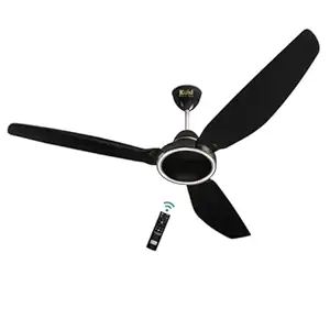 KUHL Brise E3 1320 mm 65% Power Saving BLDC Ceiling Fan | BEE 5 Star Rated & ISI Marked | High Air Flow | 5 Year Warranty on Motor | Free Installation | Black