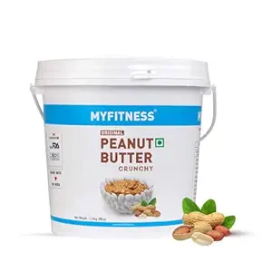 MYFITNESS Peanut Butter Original Classic Crunchy 2.5kg | 25g Protein | 9g Fiber | Nut Butter Spread for Breakfast, Snacks & Bread Treats | Cholesterol Free | Zero Trans Fat | Crunchy Peanut Butter