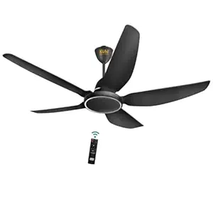 KUHL Brise E5 1320mm Stylish Power Saving BLDC Ceiling Fan with Remote |30 W | 5 Star | Low Noise | IoT- operates via Mobile & Alexa | Reverse Mode |5 Yrs Warranty on Motor | Free Installation | Black