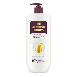 Bajaj Almond Drops Anti Hairfall Shampoo with Almond Oil & Vitamin E | For 10X Hairfall Reduction* & Soft, Shiny Hair* | Paraben Free | Ideal for Men and Women - 625ML