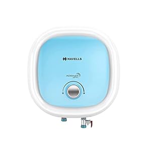 Havells Adonia Spin 15 Litre Storage Water Heater(Geyser)| Temperature Sensing LED Knob| Glass Coated Anti Rust Tank| Warranty:7 Year on Tank| With Shock Safe Plug | Free Installation & Flexi Pipes