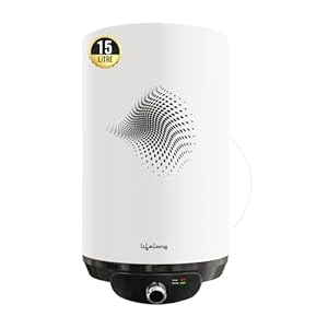 Lifelong Water Heater for Home - Water Geyser 15 ltr with 5 Star BEE Rating - 2000W Electric Geyser for Bathroom with Glass Lined Tank - Wall Mount Hot Water 15 Litre Storage Geyser (LLSWH115)