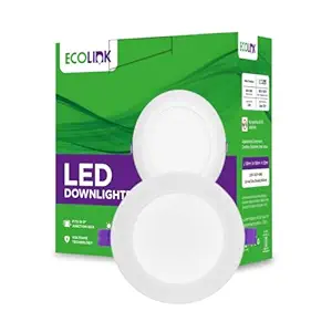EcoLink 7W Concealed JB Ceiling Light | Round Ceiling LED Downlighter for Home & Hall | Cut Out: 3 inch, Color: Natural White, Pack of 1