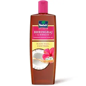 Parachute Advansed Bhringraj & Hibiscus enriched Coconut Hair Oil| Reduces Hair Fall| Helps Promotes Hair Growth|Up to 10x Less Hair Fall|For Healthy Scalp For Men & Women| Thicker & Stronger Hair| Suitable for All Hair Types |300ml