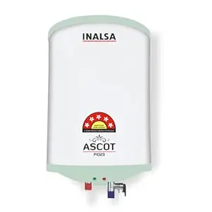 INALSA Ascot Series 10 -L 5 Star Rates Storage Water Heater (Geyser) with Advanced 3 Level Safety|Smart Energy Management|8 Bar Pressure|3 Yr Warranty on Elements & 2 Yr on Product
