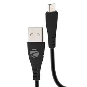 ZEBRONICS MU240 USB - Micro USB Cable, 18 Watts, Rapid Charging, Charge & Sync, 1 Meter (Black)