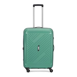ALFA Aristocrat Polypropylene Rhino Check-in 65 Cm (Medium) 4 Spinner Wheels Trolley Bags for Travel, Hard Case Lightweight Bag with Combination Lock, Tough Suitcase, 3 Years Warranty (Green)