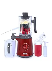 Balzano Yoga Blender/Smoothie Maker/Juicer/Soup Maker Jar With Auto Seed Separation And Immunity Booster - Metallic Red