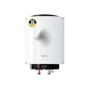 Lifelong Water Heater for Home - Water Geyser 10 ltr with 3 Star BEE Rating - 2000W Electric Geyser for Bathroom with Metal Body & Tank -Vertical Wall Mount Hot Water 10 Litre Storage Geyser (LLSWH10)
