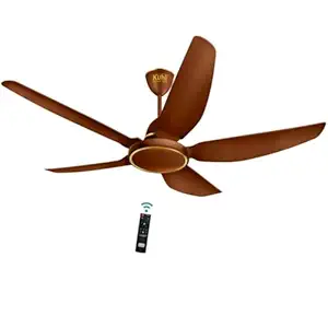 KUHL Brise E5 1320Mm Stylish Power Saving Bldc Ceiling Fan With Remote | 30W | 5 Star | High Air Flow | Low Noise | Iot Â– Operate Via Mobile & Alexa | Reverse Mode | Brown