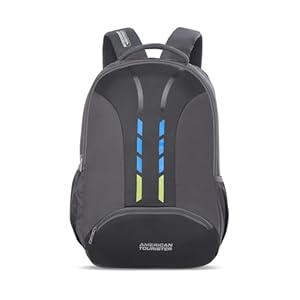 American Tourister Martt+ Style 01, 28L Volume Office 5 Compartment Laptop Backpack With Front Organizer And Spacious Interiors For Unisex - Grey