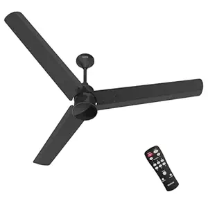 Polycab Silencio Mini 1200mm 5-Star BLDC, Remote Ceiling fan for home | 55% Energy Saving, 100% Copper, High Speed, 25 Speed Setting, Reversable & Timer | 4-yr Warranty【Matt Black】