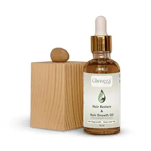 Gloweza Hair Oil for Hair Growth and Fall Control, Ayurvedic, Tea Tree Scent | 15 ml