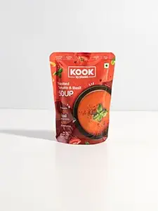 Pluckk Roasted Tomato and Basil Soup, 200gm, No Added Preservatives & Artificial Colors, Frozen Soup Puree