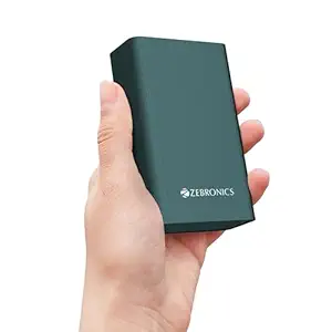 ZEBRONICS EnergiTank 20MR1, Metal Power Bank, 20000 mAh, 22.5W Super Fast Charging PD 3.0 (PPS), Dual Type C & USB Port, LED Indicator, for iPhone, Android, Tablets, Airpods (Olive)