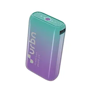 URBN 10000 mAh Nano Power Bank Juice Box Edition with EV-Batteries | 20W Fast Charging | Smallest Power Bank | Type C PD (Input& Output) | Made in India | Dual Output | (Grape Ice)