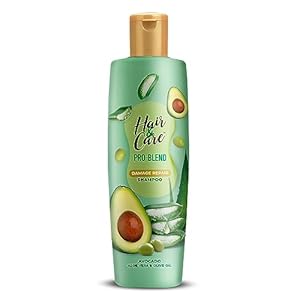 Hair & Care Pro Blend Damage Repair Hair Shampoo with Avacado, Aloe Vera and Olive Oil, 300 ml