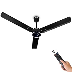INALSA Aero Swift Edge 1200mm BLDC Ceiling Fan|Energy Efficient 5-Star Rated|Remote Control with Timer & Boost Mode|Noiseless Operation|LED Indicator|3 Yr Warranty On Motor, Gloss Black