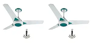 USHA Onio UpsilonPlus 1200MM BLDC 5 Star Energy Efflicient, Dust & Oil Resistant Ceiling Fan with Remote (White) Pack of 2
