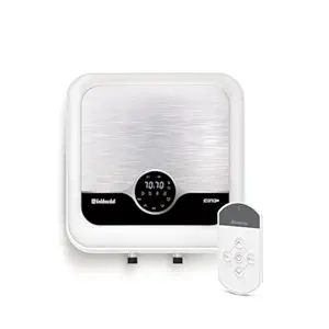Goldmedal Iconiq Digi 25 Liters 5 Star Rated Digital Storage Water Heater (Geyser) With Titanium Glassline Coated Tank | Preset Thermal Cutout |Control Knob|Touch Panel|2 Years Warranty (WHITE)