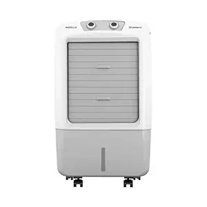 Havells Koolmate 40 L Desert Air Cooler for Home| Powerful Air-Delivery|Bacteria Shield Honeycomb Pads Technology |Large Ice Chamber| Ice Chill Drip Technology |4 N Castor wheel (White Grey)
