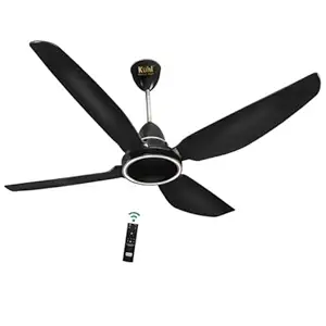 KUHL Brise E4 1320mm Stylish Power Saving BLDC Ceiling Fan with Remote |30 W | 5 Star | Low Noise | IoT- operates via Mobile & Alexa | Reverse Mode |5 Yrs Warranty on Motor | Free Installation |Black