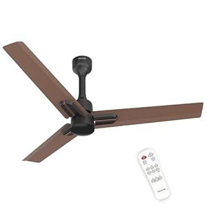 Polycab Wizzy Neo 1200mm 5-Star BLDC, Remote Ceiling fan for home| Free Installation | 55% Energy Saving, 100% Copper, High Air Delivery, 6 Speed Setting, Reversible & Timer【Brown Copper】