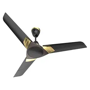 Polycab Aereo Plus Star Rated, 1200mm Ceiling Fan For Home | 100% Copper, High Speed & Air Delivery | Saves Up To 33% Electricity, Rust-Proof Aluminium Blades, 52 Watt【Matt Black】
