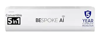 Samsung 2 Ton 3 Star AI Inverter Smart Split AC (BESPOKE AI, Energy Saving, Wi-Fi, Voice Control, Powerful Cooling, 100% Copper, 4 Way swing, Convertible 5in1, 2025 Model AR50F24D1XHNNA, White)