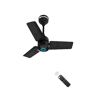 atomberg Renesa 600mm BLDC Ceiling Fan with Remote Control | BEE 5 star Rated Energy Efficient Ceiling Fan | High Air Delivery with LED Indicators | 2+1 Year Warranty (Midnight Black)