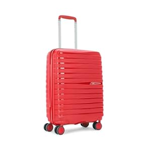 Skybags Float Max Cabin Trolley Bag - Small, 55cms | Premium Hard-Sided Luggage for Travel with Smooth 8 Wheels & Flushed TSA Lock - Red