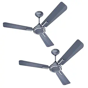Havells 1200Mm Ambrose Es Ceiling Fan|Premium Finish,Decorative Fan,Elegant Looks,High Air Delivery,Energy Saving,100% Pure Copper Motor|2 Year Warranty By Brand|(4 stars,Pack Of 2,Nickel Saphire)