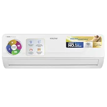 Voltas 1.4 ton 5 Star Inverter Split AC (Copper, 4-in-1 Adjustable Mode, Anti-dust Filter, 175V Vectra CAR, White)