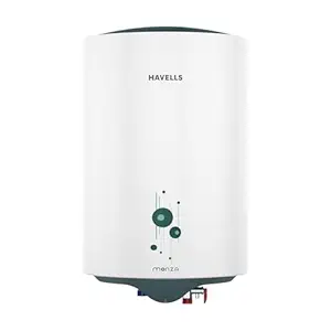 Havells Monza 10 Litre Storage Water Heater (Geyser) | Faster heating | Glass Coated Anti Rust Tank & Heavy Duty Heating Element | Warranty: 5 Year on Tank | High Rise Compatible
