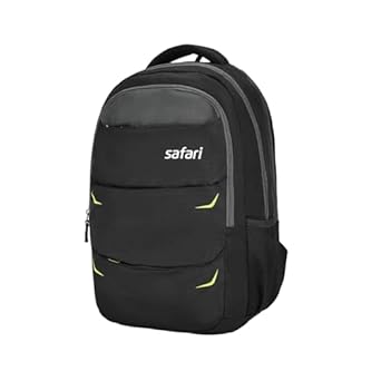 Safari Omega Pro 35L Laptop Backpack with Raincover, 3 compartments, bottle holder, organizer, school bag for boys and girls, college bag for women and men, office bag, travel bag