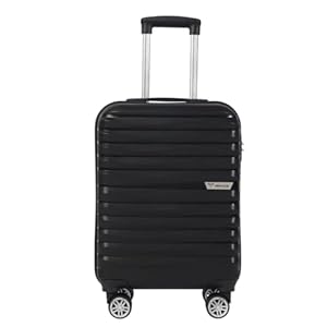 Impulse Transit Polypropylene (PP) Trolley Bag for Travel Small Cabin Check in, Luggage Bag Travel Hard Case with 8 Wheels 360 Degree Wheeling System (Black, Cabin | 55 cm | Small)