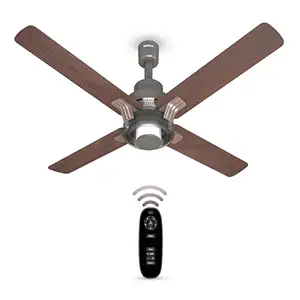 Havells 1320mm Florette Underlight BLDC Motor Ceiling Fan | Remote Controlled, High Air Delivery Fan | 5 Star Rated, Upto 60% Energy Saving, 2 Year Warranty | (Pack of 1, Smoke Brown Wood)