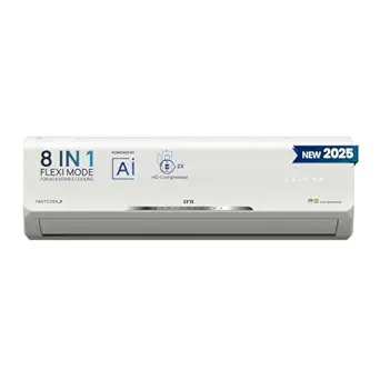 IFB 2025 Model Silver Star Series 1 Ton 3 Star Split AC with HD Compressor, AI, Dual Gold Fin, Nano Tek Coating & 8-in-1 Flexi Mode – White (CI133SS11RGM1, Copper Condenser)