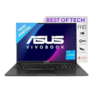 ASUS Vivobook 16, IntelCore™ i3-1215U 12th Gen, Thin and Light Laptop, 16-inch (40.64 cm) FHD+, (8 GB RAM/512GB SSD/Windows 11/Fingerprint/Black/1.88kg), X1605ZAB-MB322WS