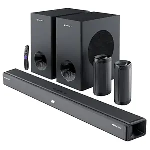 ZEBRONICS Juke BAR 9775, Dolby Soundbar, 650 Watts, 5.2.2 Surround, Dolby Atmos, Dual Wireless Subwoofer & Rear Satellites, 5 Driver Soundbar, Bluetooth | HDMI (eARC) | Optical | USB | AUX