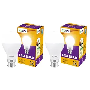 EcoLink 12 Watts Led Bulb |12-Watt Led Bulb For Room & Home | Bulb Base : B22, Colour : Cool Day Light, Pack Of 2