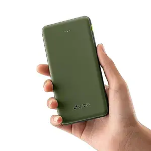 URBN Power Bank 10,000mAh - Ultra Slim, 22.5W Two Way Fast Charging, Triple Output, Dual Type C PD, 12 Layers Circuit Protection, BIS Certified, 6 Months Warranty Free Type C Cable - Camo
