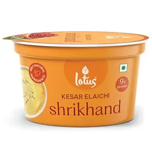 Lotus Kesar Elaichi Shrikhand, 80g Cup