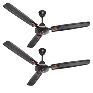 Candes Star 1200mm, 405 RPM High Speed Ceiling Fans for Home | BEE 3 Star Rated, High Air Delivery, Noiseless & Energy Efficient | 1+1 Years Warranty | Coffee Brown (Pack of 2)