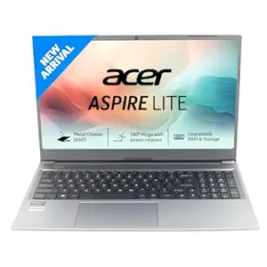 Acer Aspire Lite 13th Gen Intel Core i3-1305U Thin and Light Premium Laptop (Windows 11 Home/8 GB RAM/512GB SSD/36 WHR) AL15-53 with 39.62cm (15.6