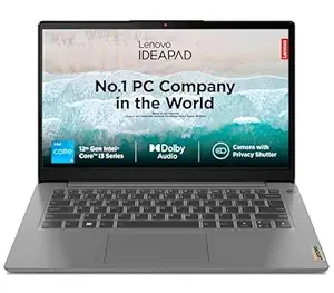 Lenovo IdeaPad 3 12th Gen Intel Core i3-1215U 14 Inch (35.5cm) FHD Thin & Light Laptop (8GB/512GB SSD/Win 11/Office 2021/Backlit KB/3months Game Pass/Arctic Grey/1.43Kg), 82RJ00FKIN