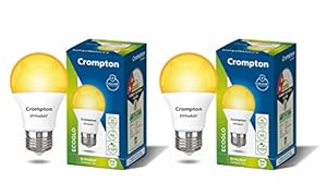 Crompton Dyna Ray 9W Round E27 LED Warm White Pack of 2